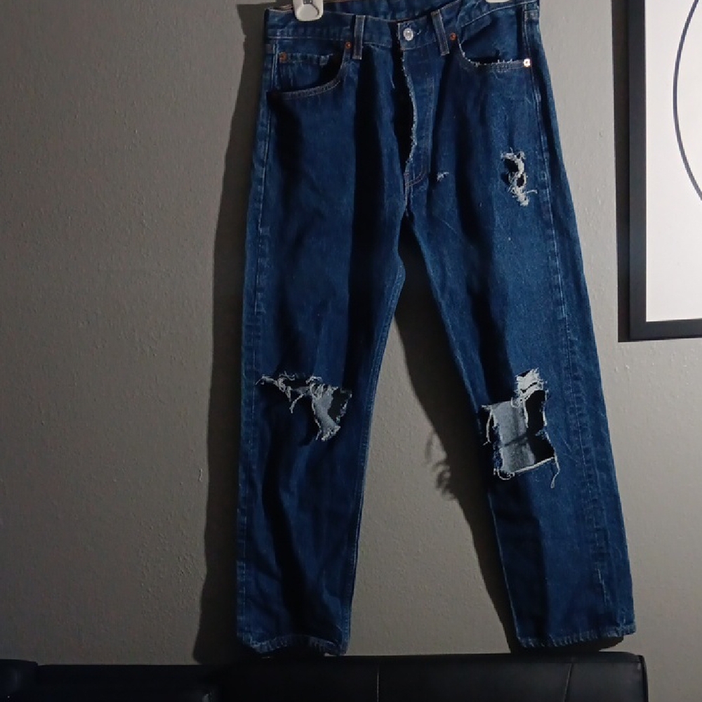 Levi's 501 XX Men's Relaxed Fit Distressed Denim Jeans SIZE W34 L33